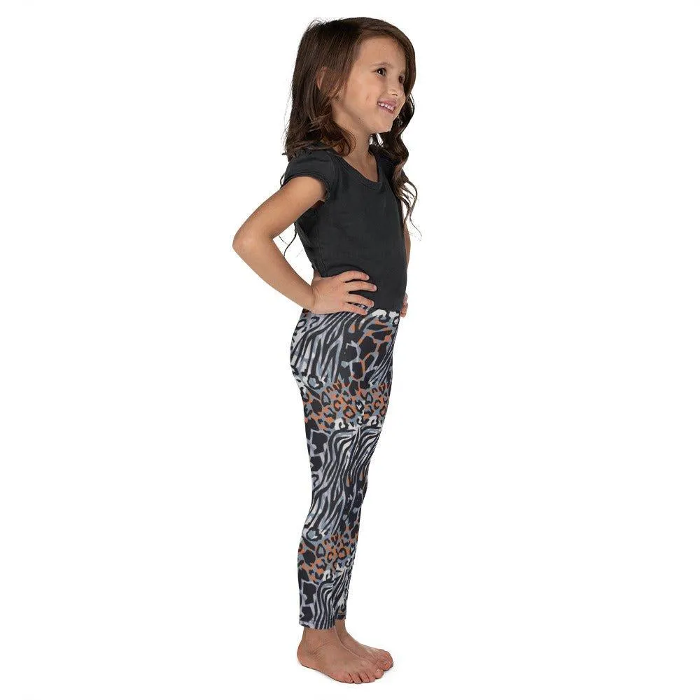 Blue Animal Print Kid's Leggings