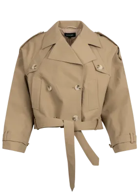 Bobby Canvas Trench Jacket - Beige