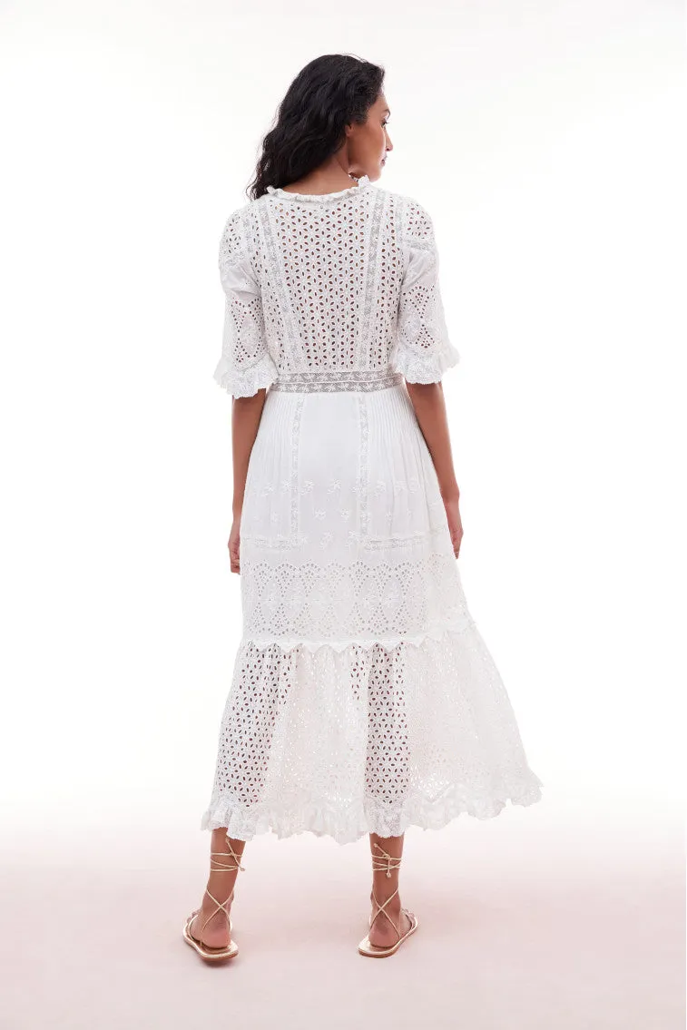 Botina Eyelet Midi Dress