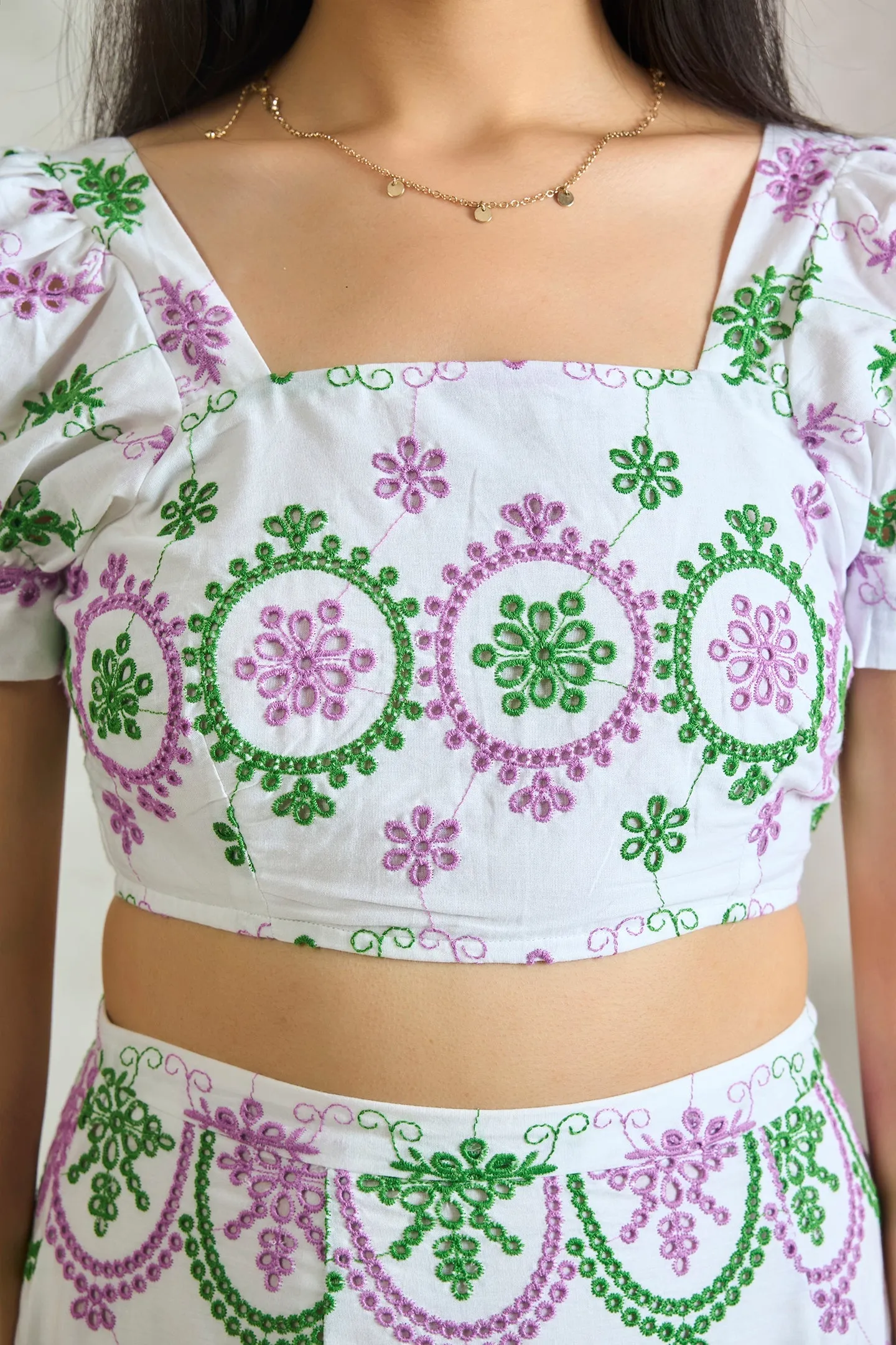 Bryony| Contrast Broderie Anglais Co-ord