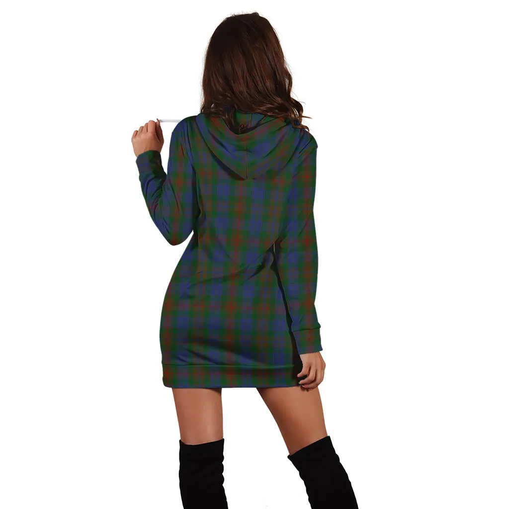Buchanan Hunting Tartan Hoodie Dress with Family Crest