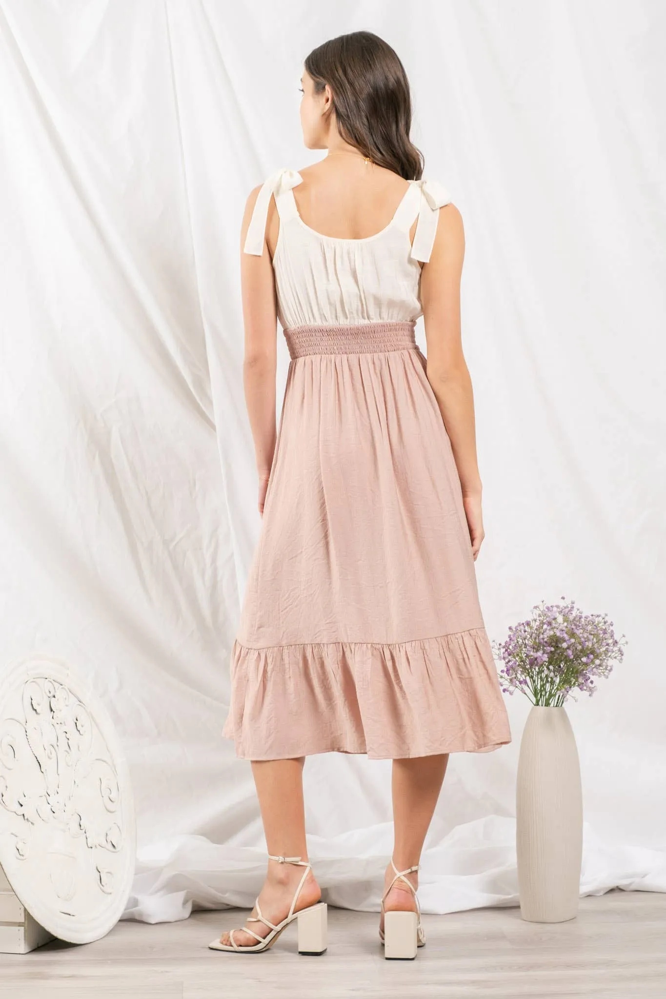 Button Down Midi Dress Style 8126