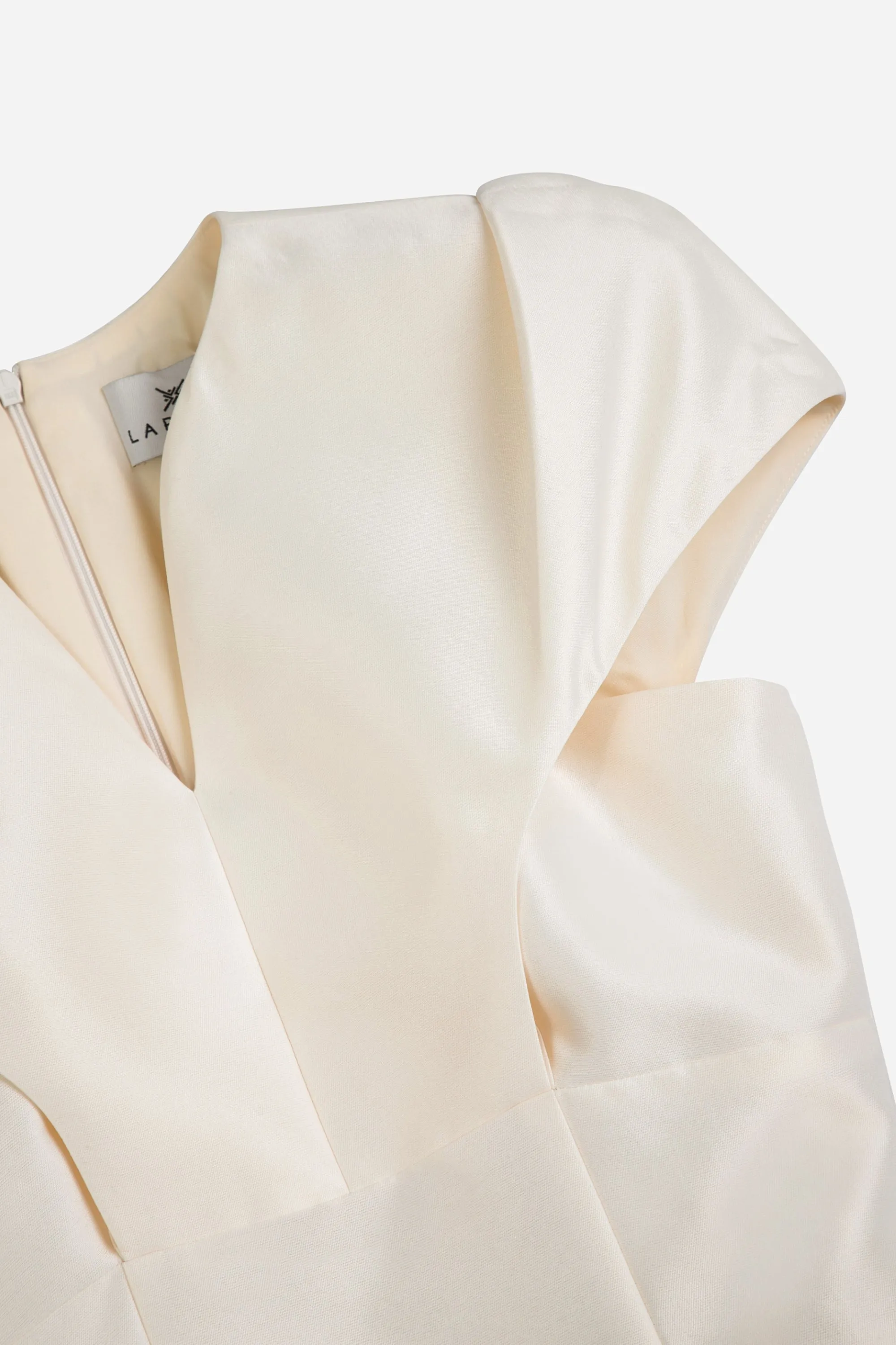 Calla Drop Waist Box Pleated Rayon Midi Dress