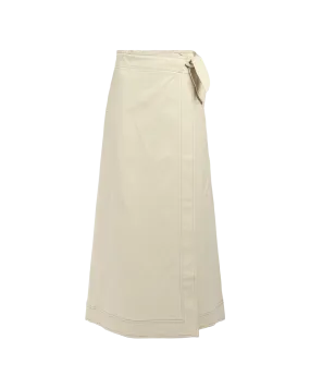 Canvas Long Wrap Skirt