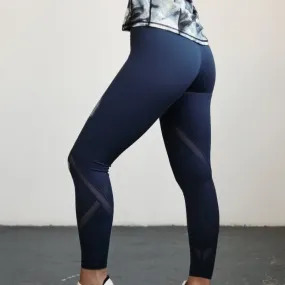 Carmen Mesh Leggings in Blue