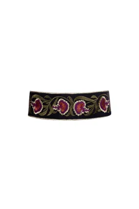 Carnation Belt- Purple/Black