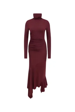 CECILY DRESS IN BURGUNDY