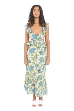 Celia Frill Midi Dress