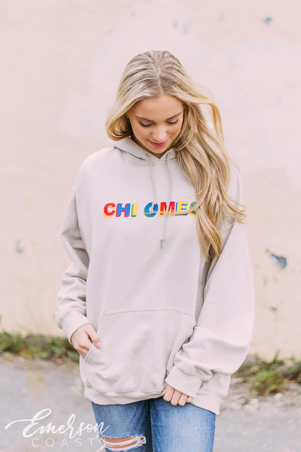 Chi Omega Multicolor PR Hoodie
