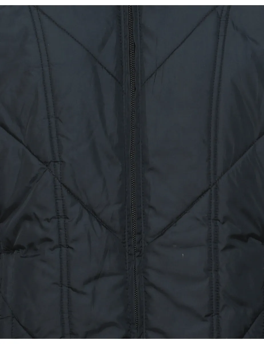 Columbia Black Zip-Front Hooded Puffer Jacket - M