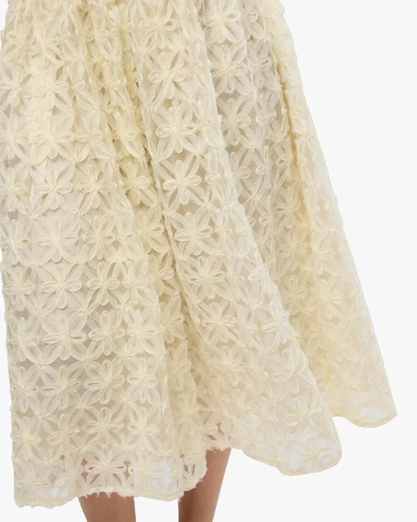 Corset Lace Skirt Midi Dress