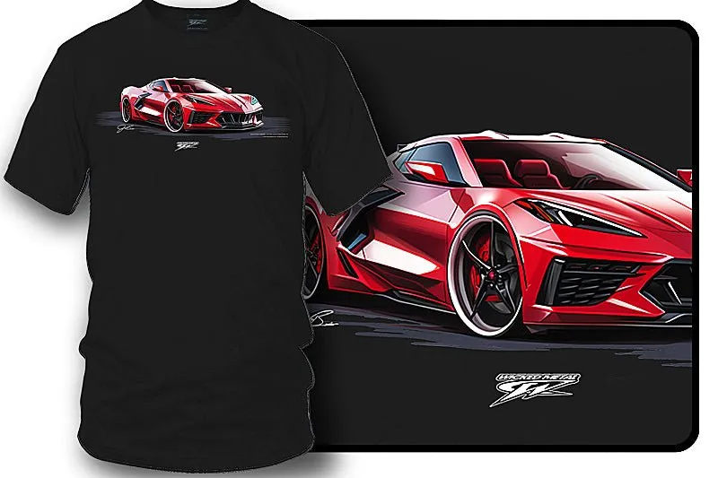 Corvette c8  - Corvette C8 Red shirt