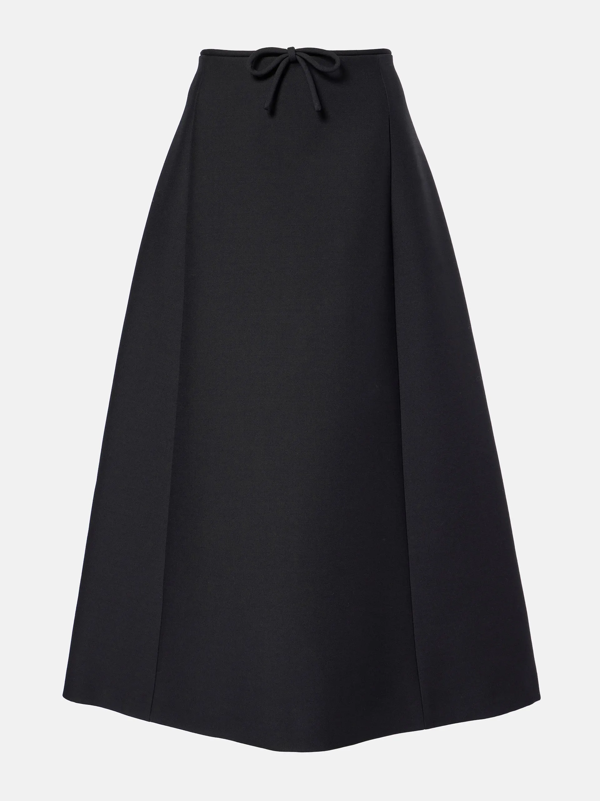 Crepe Couture bow-detail midi skirt
