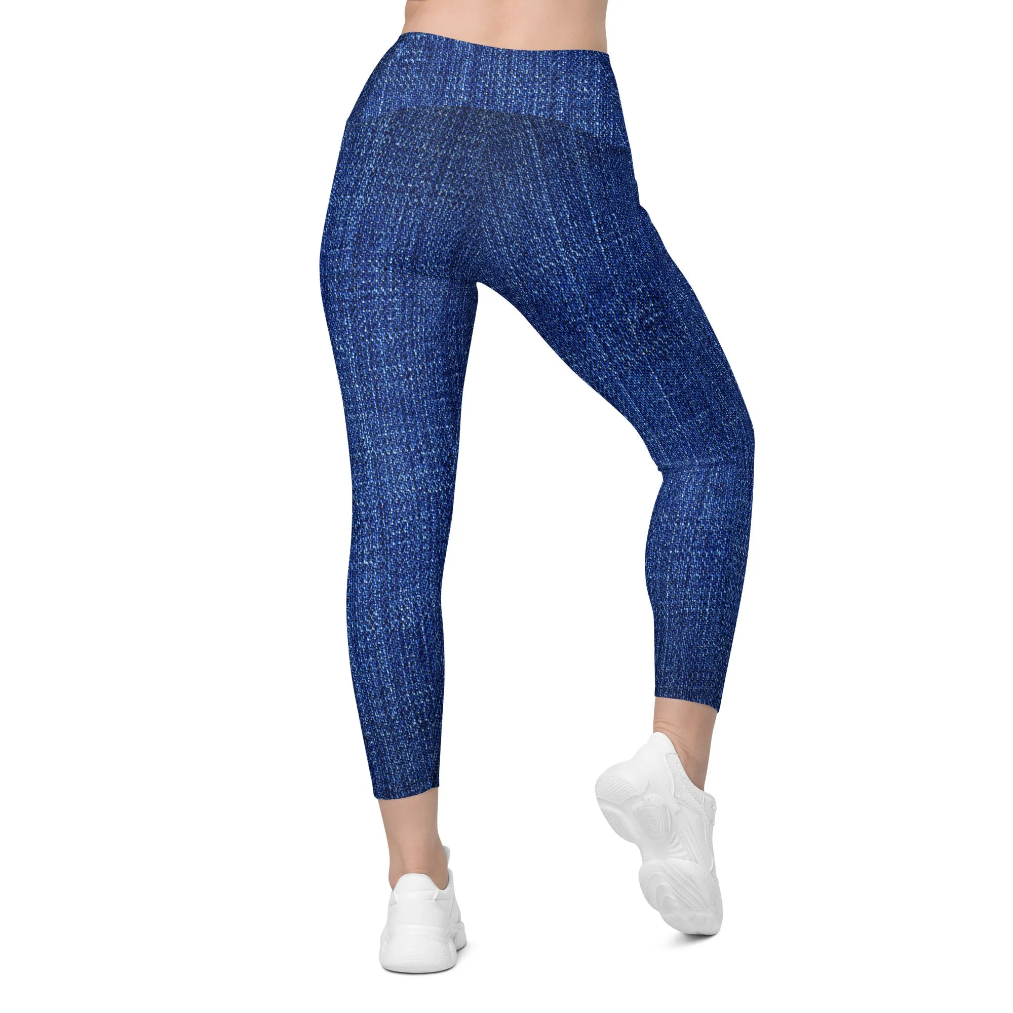 Cute Check Crossover Leggings with Pockets, lioness-love
