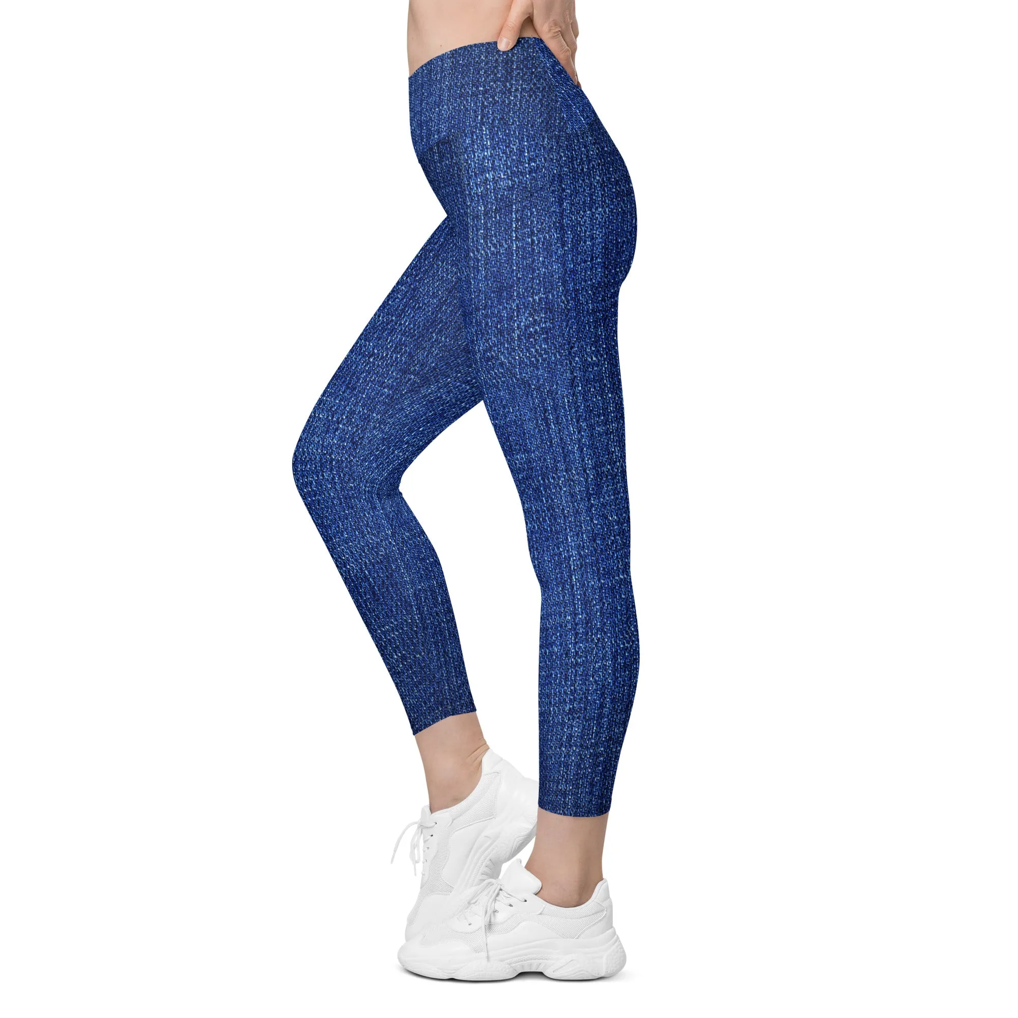 Cute Check Crossover Leggings with Pockets, lioness-love