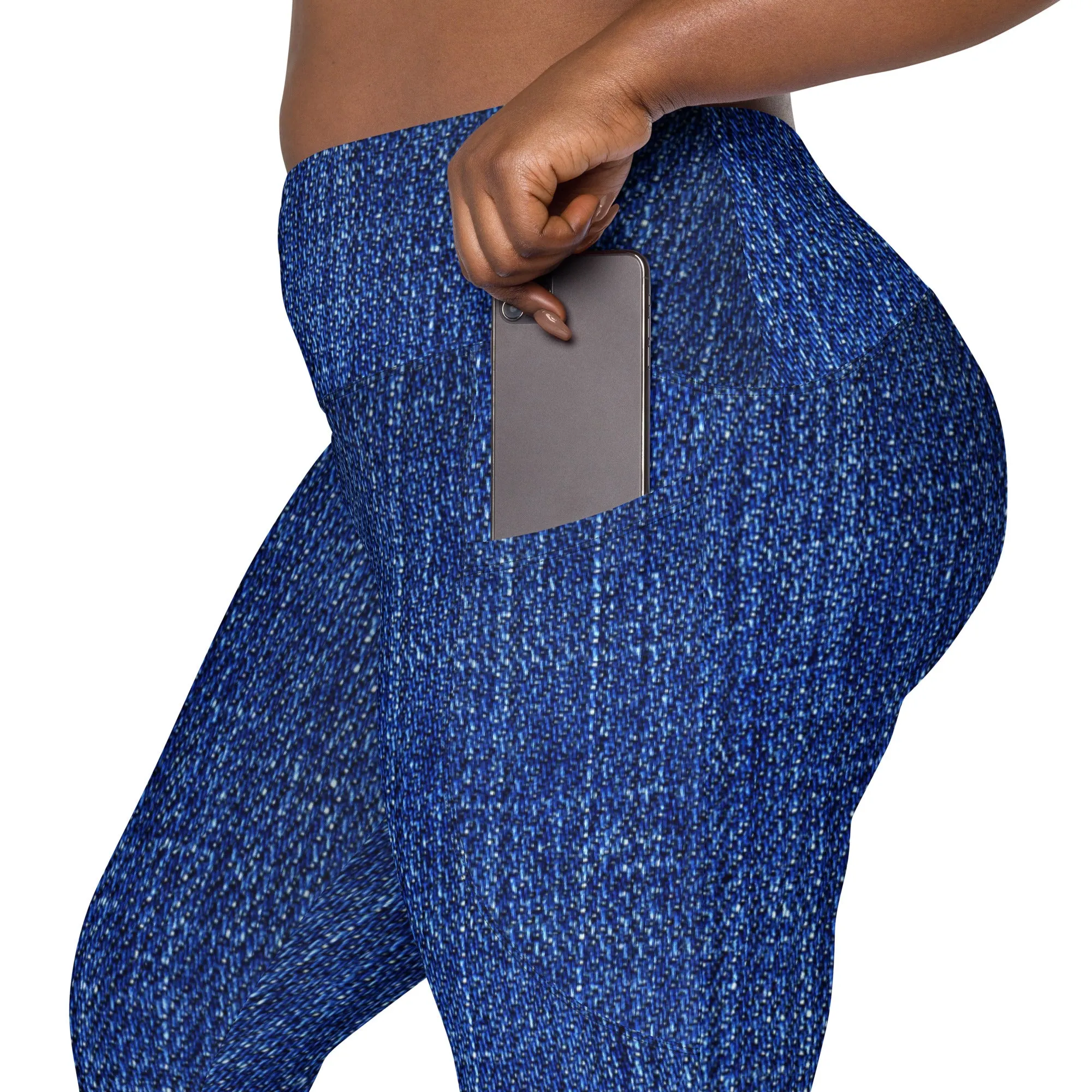Cute Check Crossover Leggings with Pockets, lioness-love