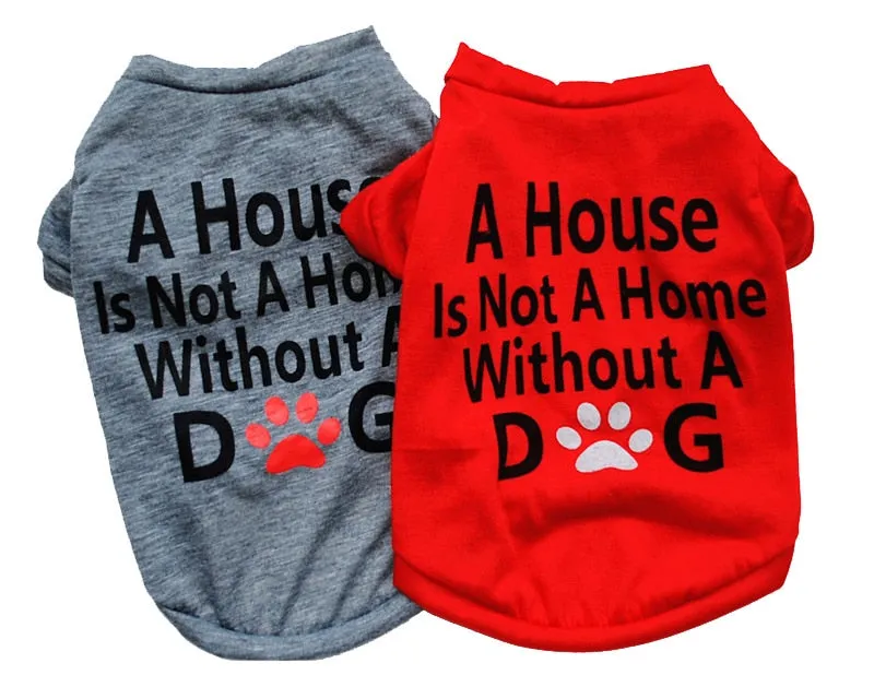 Cute Statement Print Soft Summer Clothing Puppy Shirt