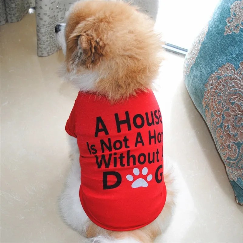 Cute Statement Print Soft Summer Clothing Puppy Shirt
