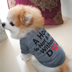 Cute Statement Print Soft Summer Clothing Puppy Shirt