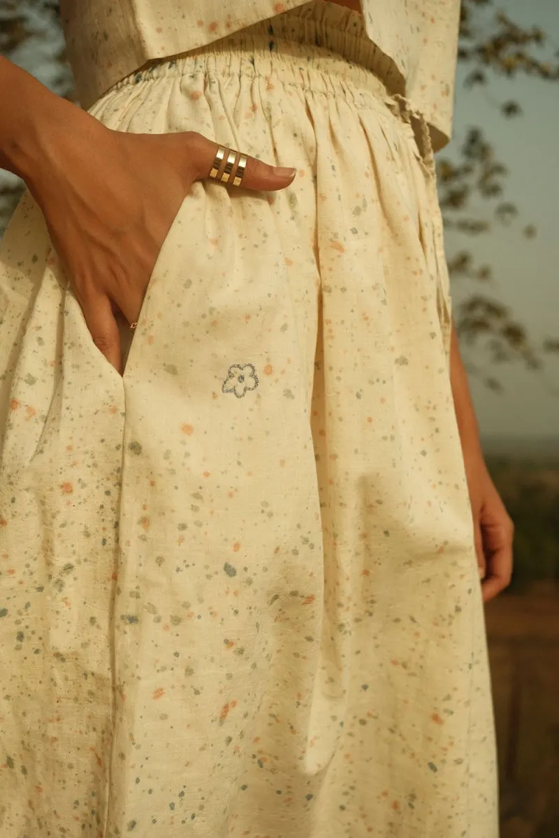 Daisy Organic Cotton Splatter Skirt