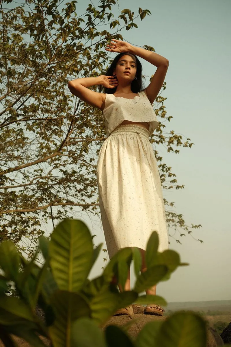 Daisy Organic Cotton Splatter Skirt