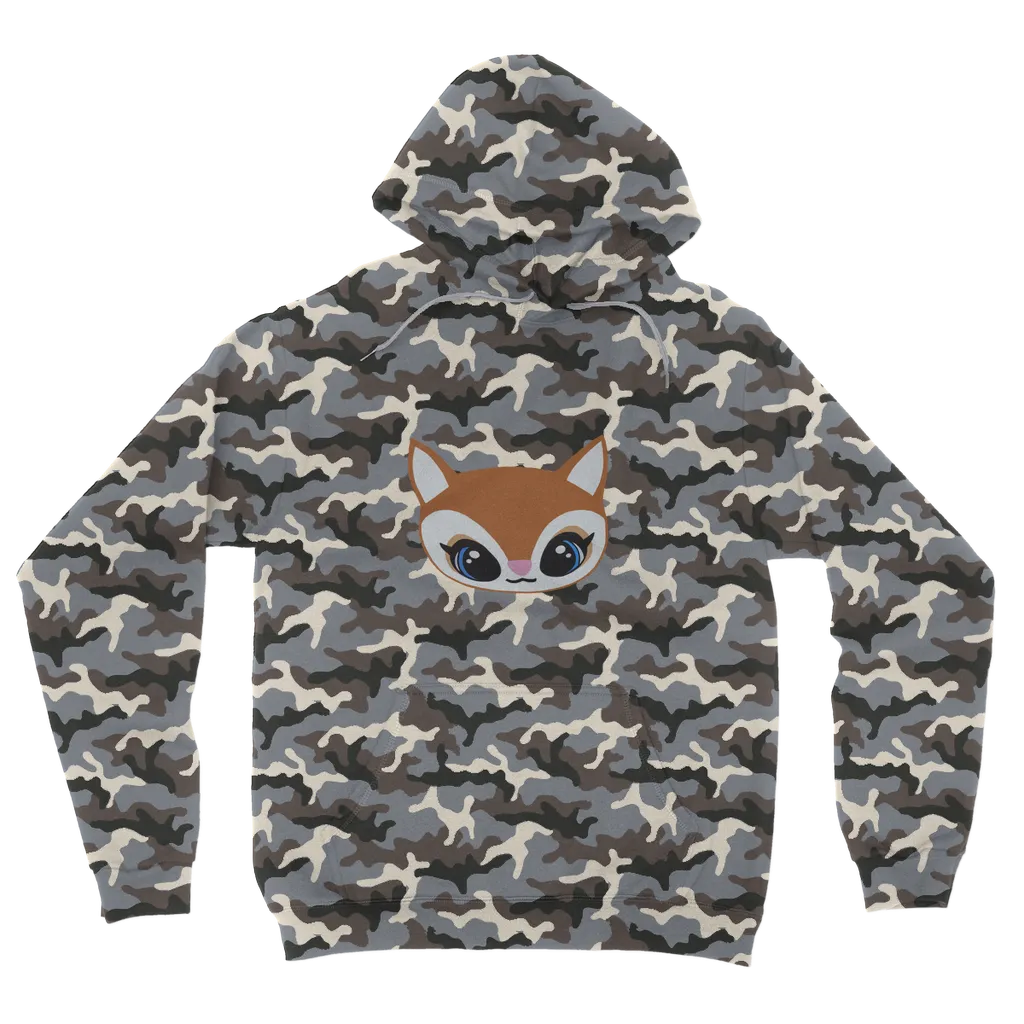 Deer Head Camouflage Adult Hoodie