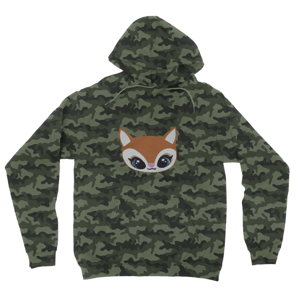 Deer Head Camouflage Adult Hoodie