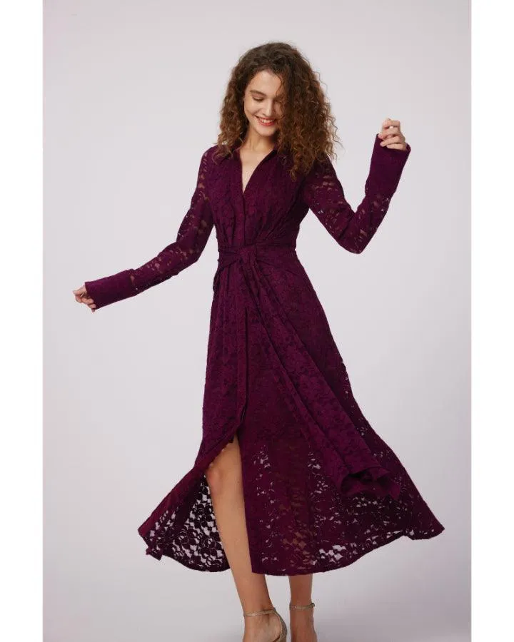 Diane Von Furstenberg Regent Lace Midi Dress