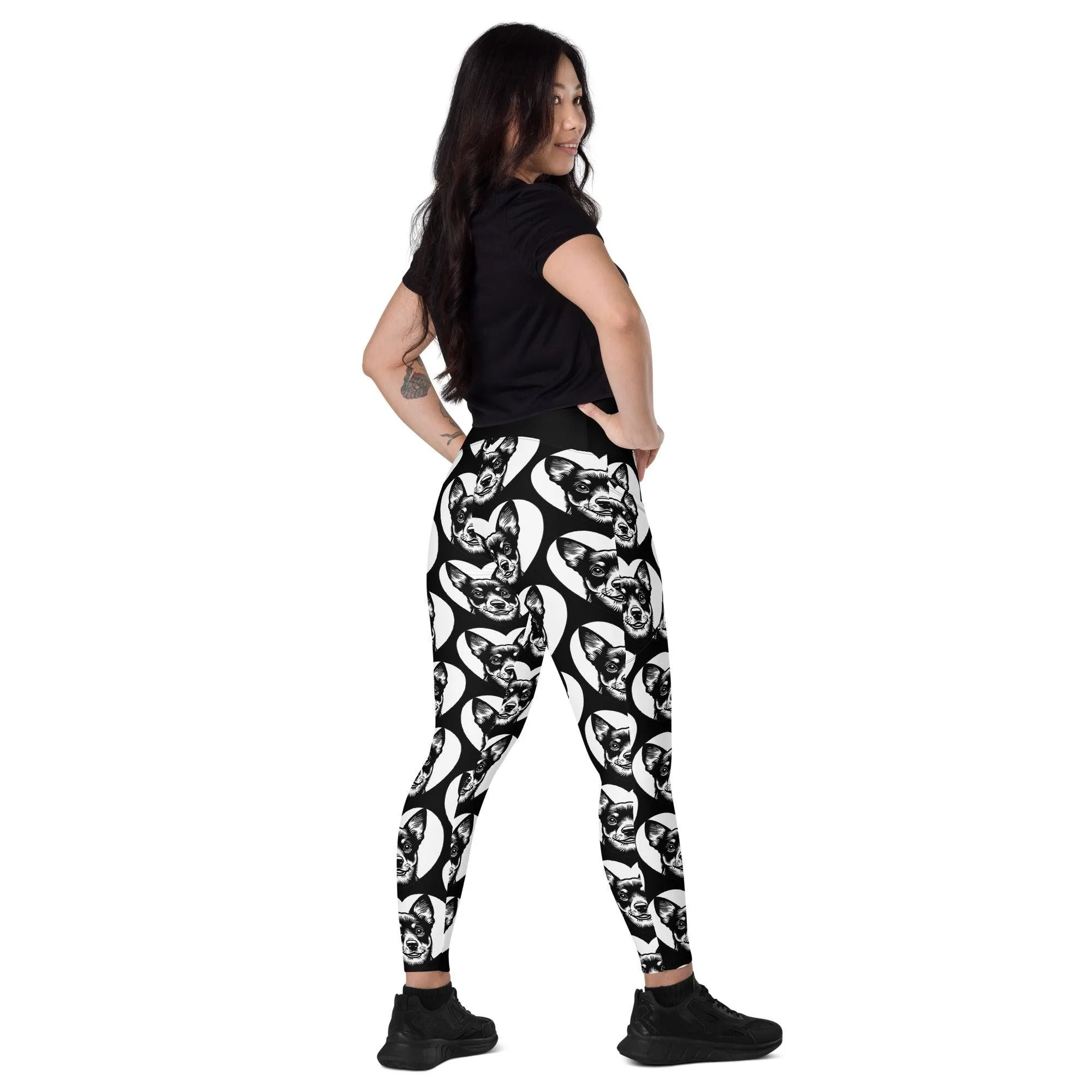 DOG BREED LEGGINGS with pockets - LANCASHIRE HEELER - HERTTAHOUND