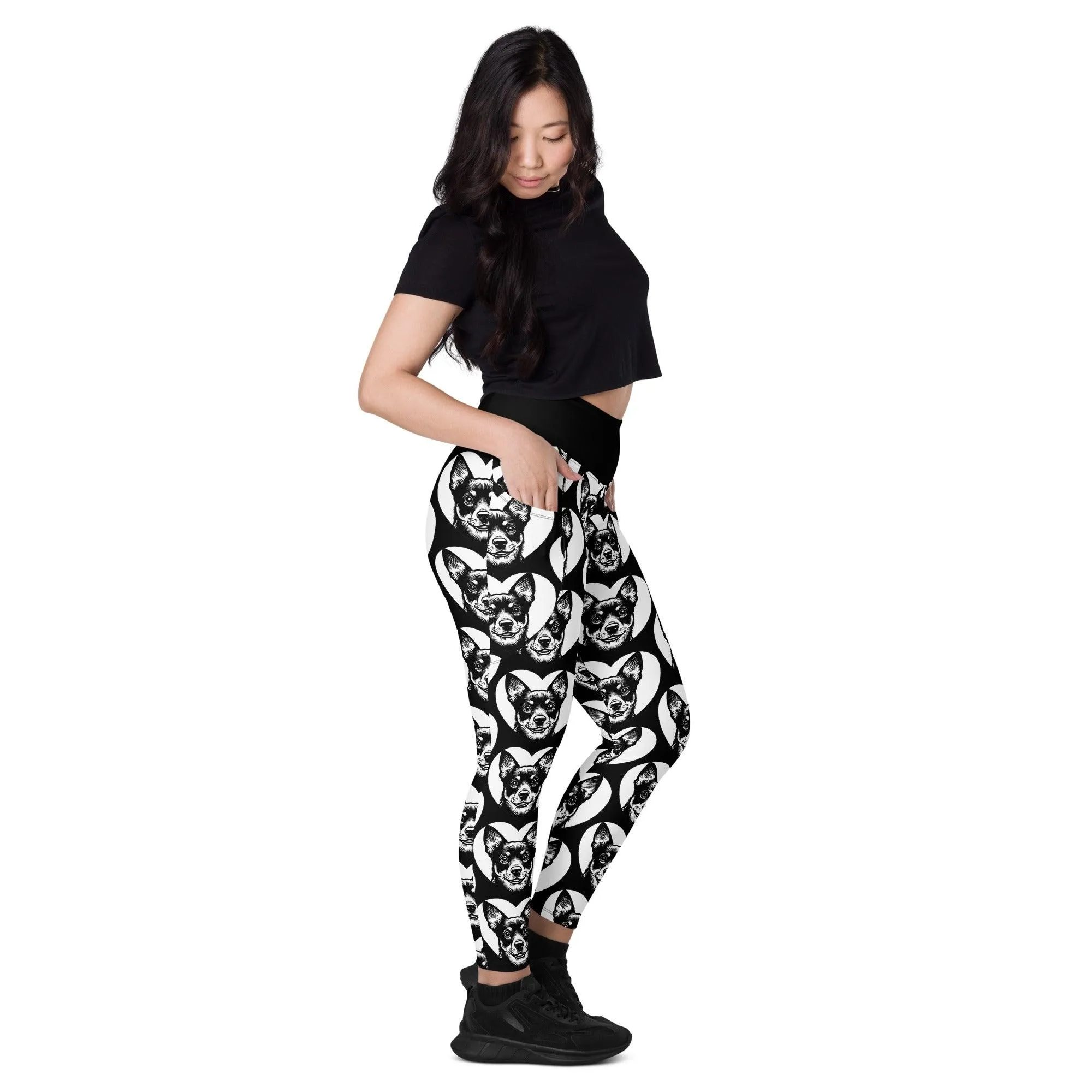 DOG BREED LEGGINGS with pockets - LANCASHIRE HEELER - HERTTAHOUND