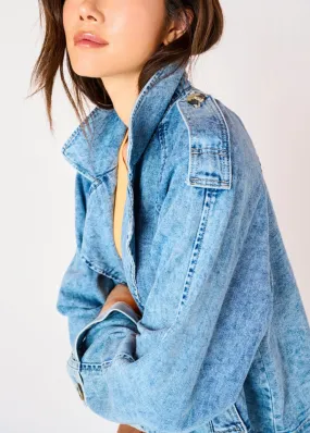 Double Breasted Denim Jacket