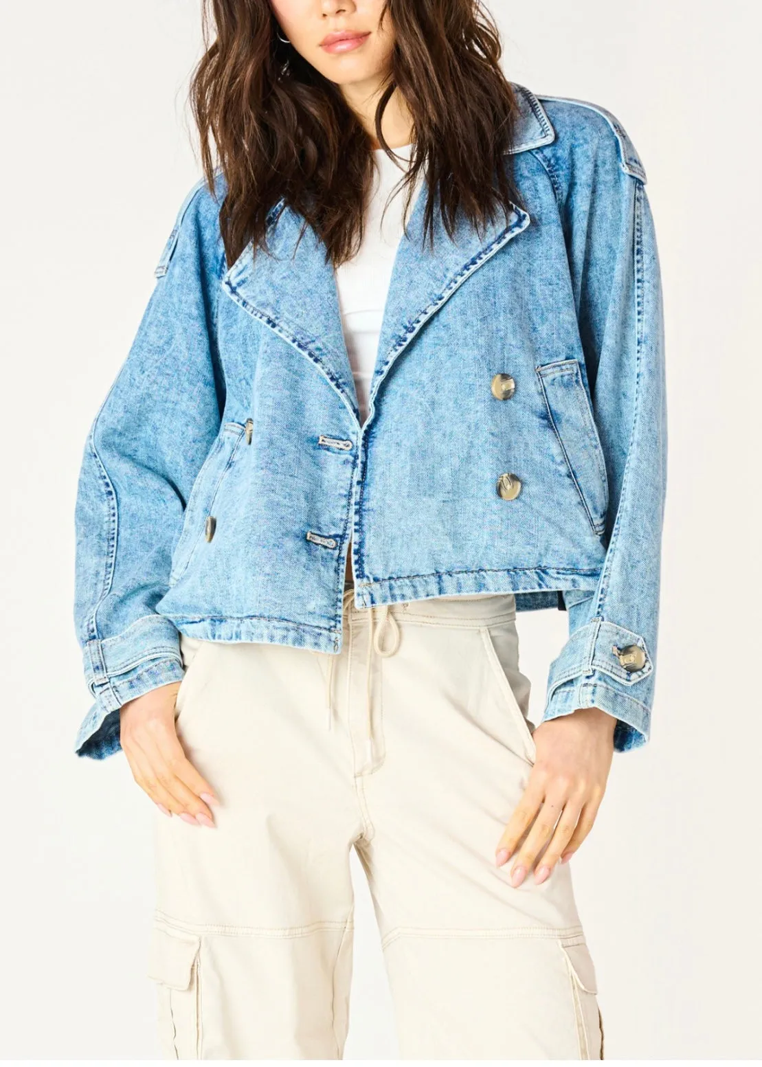 Double Breasted Denim Jacket