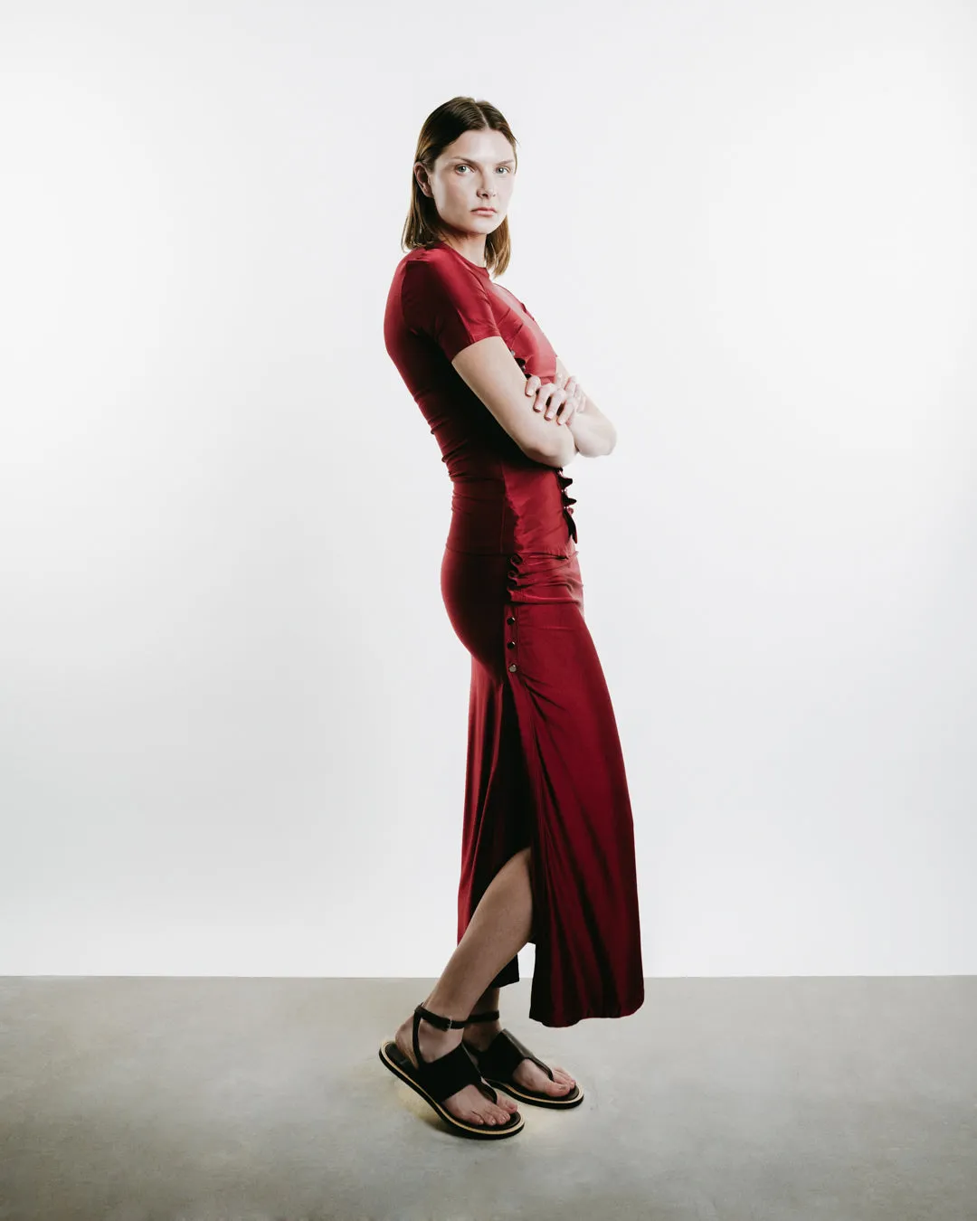Draped Jersey Skirt