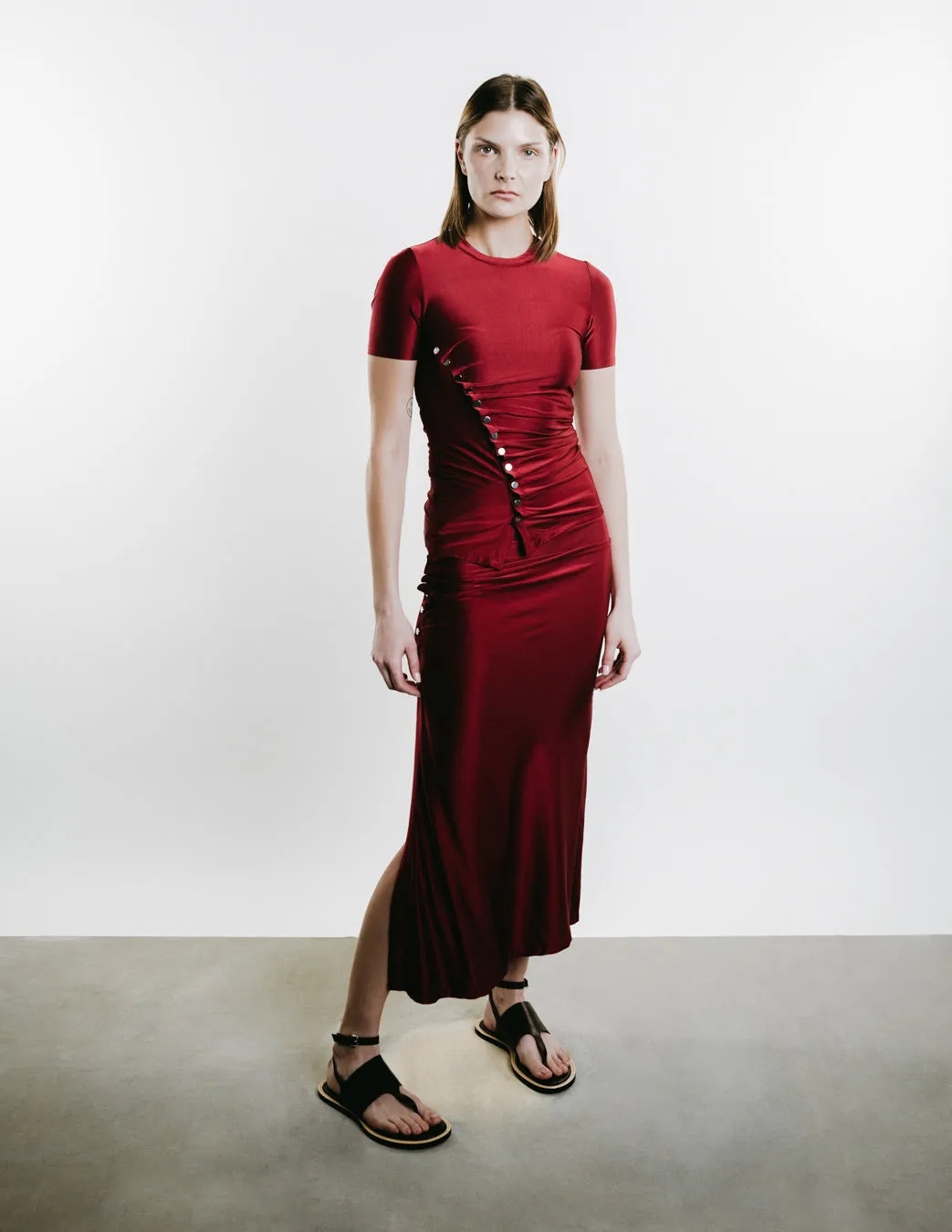 Draped Jersey Skirt