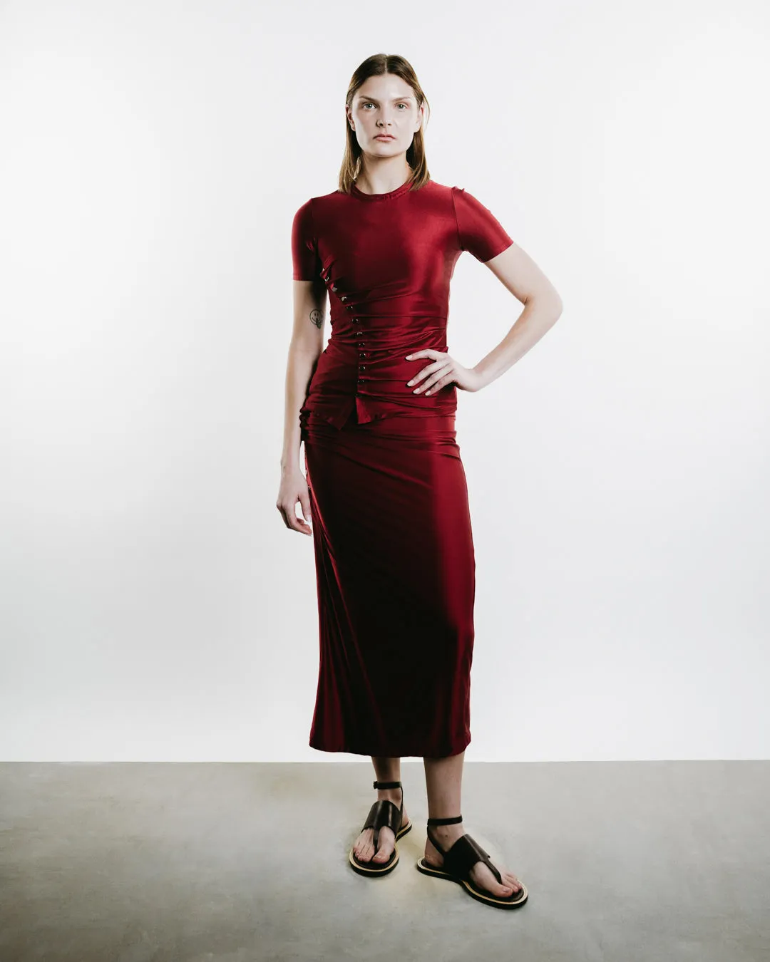 Draped Jersey Skirt