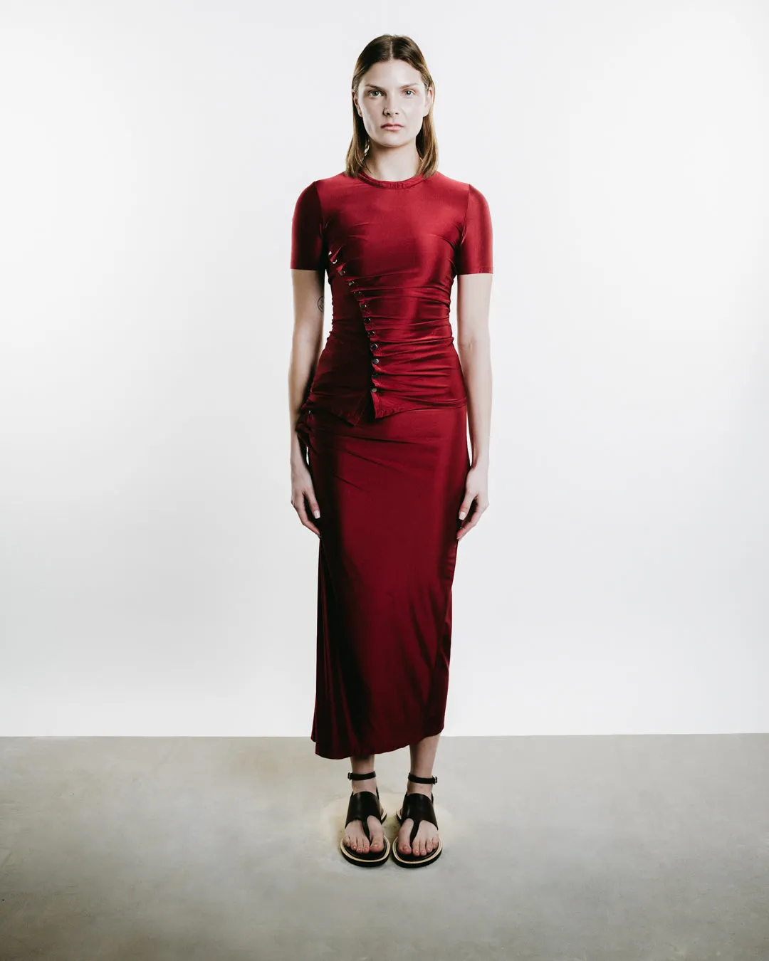 Draped Jersey Skirt