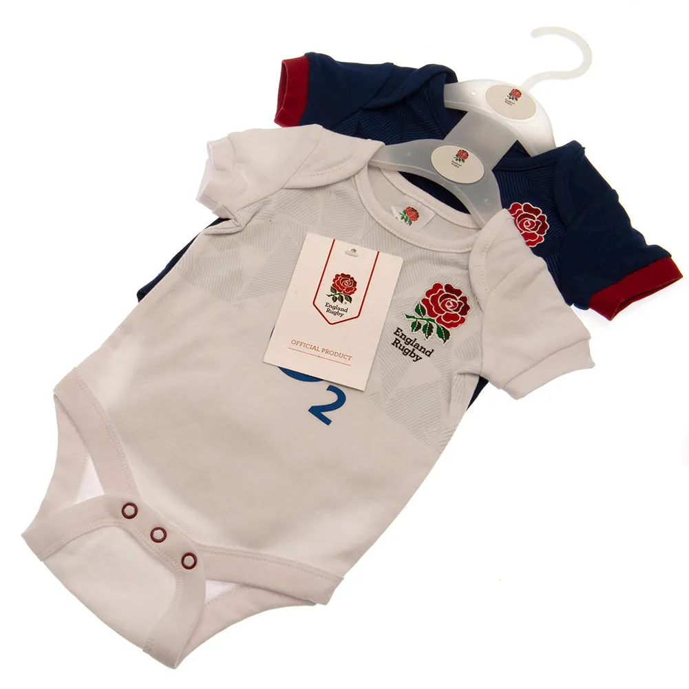 England RFU 2 Pack Bodysuit for 9-12 Months