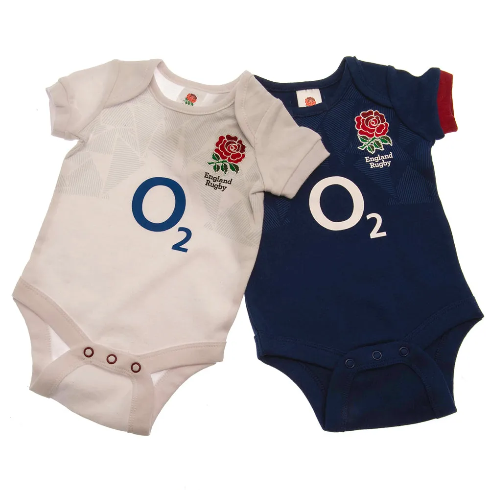 England RFU 2 Pack Bodysuit for 9-12 Months