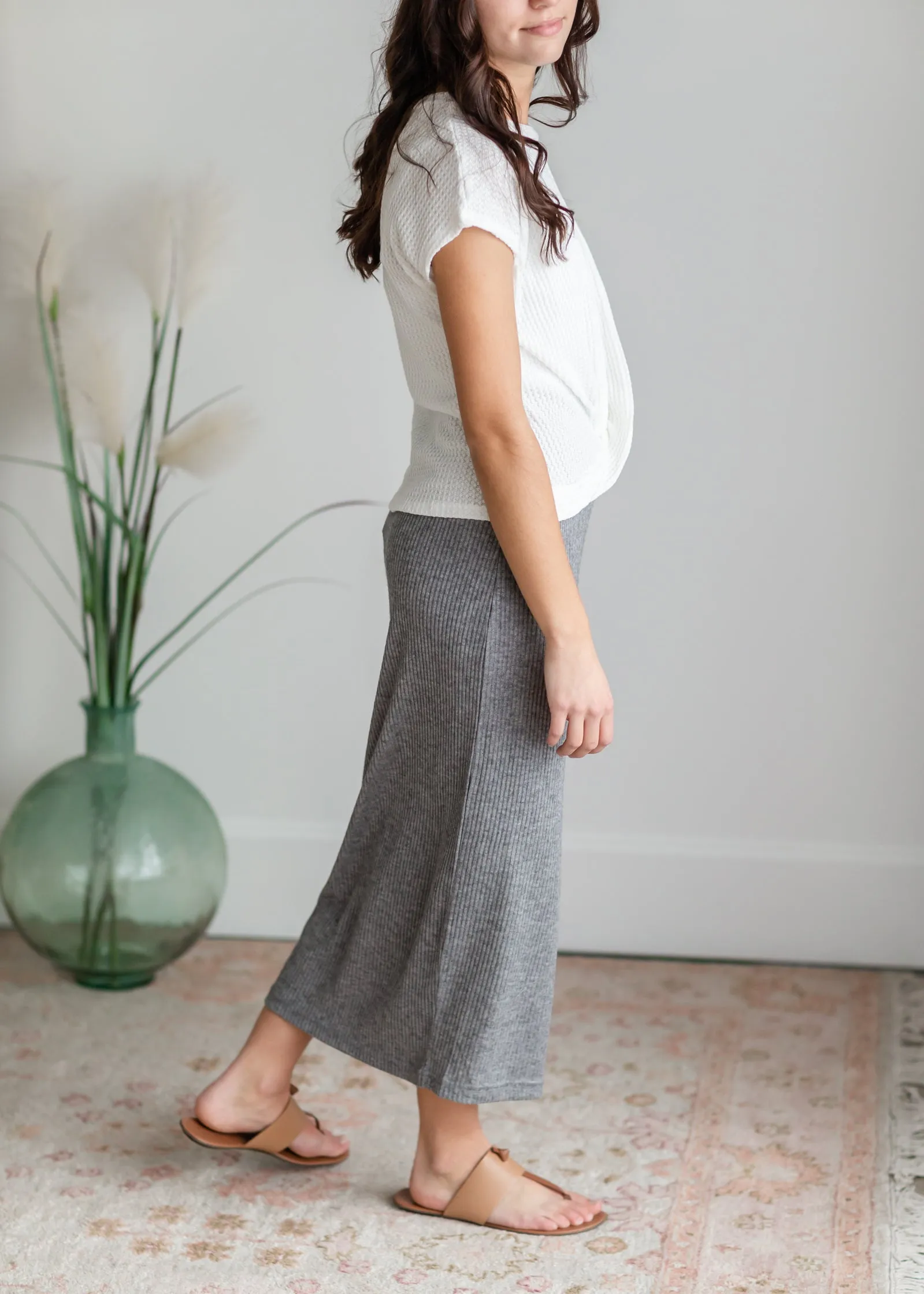 Fallon Ribbed Midi Skirt