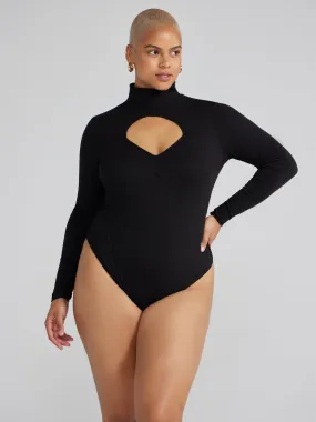 Fashion To Figure - Eliane Mockneck Cutout Bodysuit