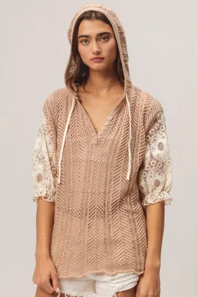 Find Your People Lace Hoodie Top