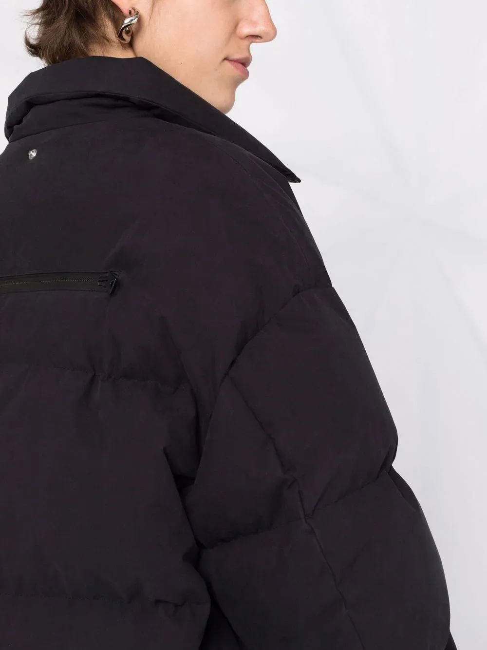 Frosted poplin puffer jacket