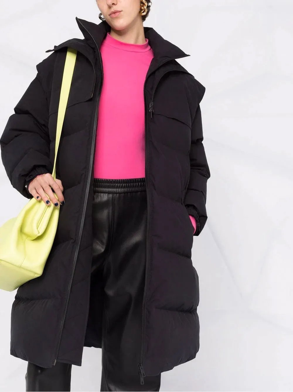 Frosted poplin puffer jacket
