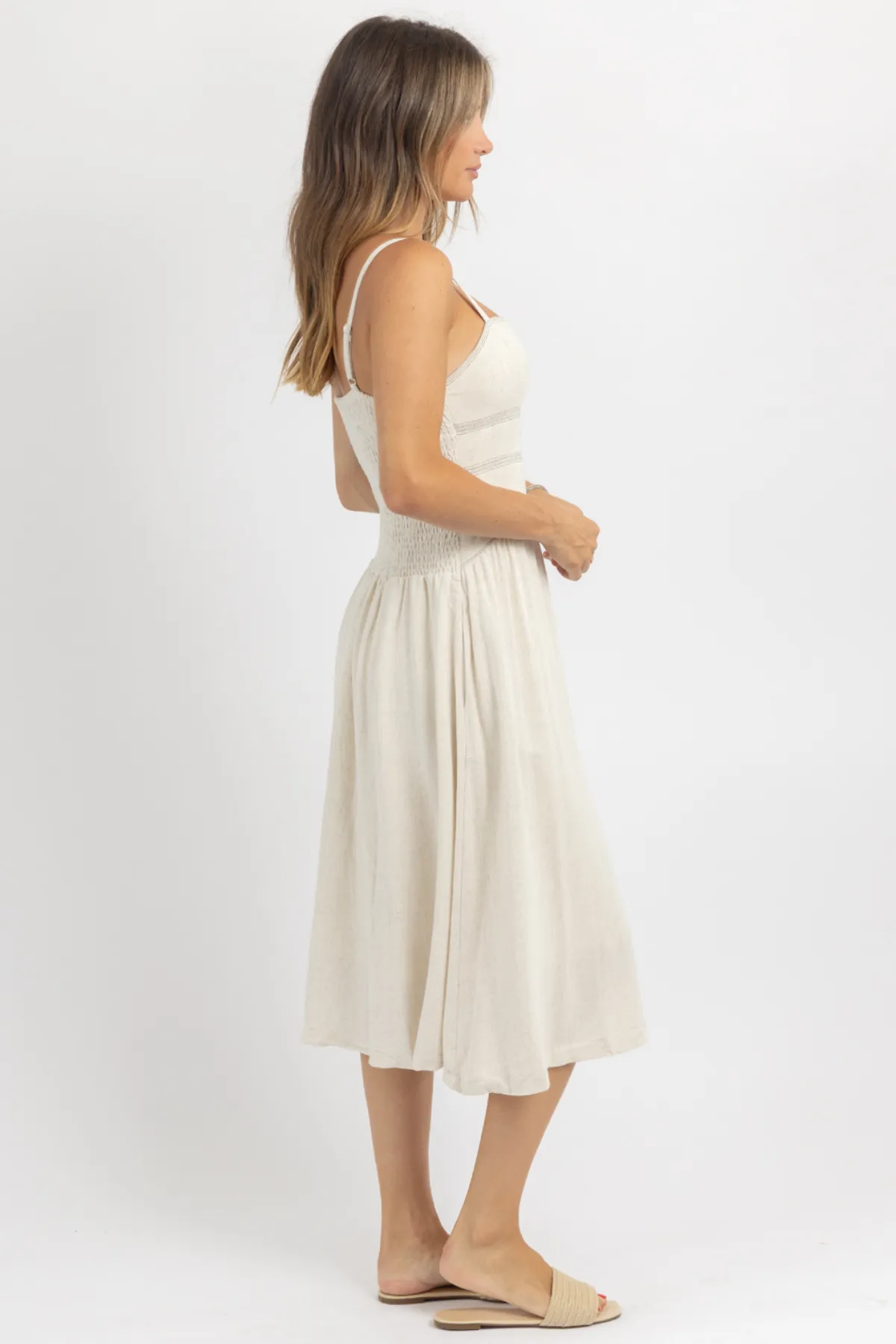 GEO NEUTRAL MIDI DRESS