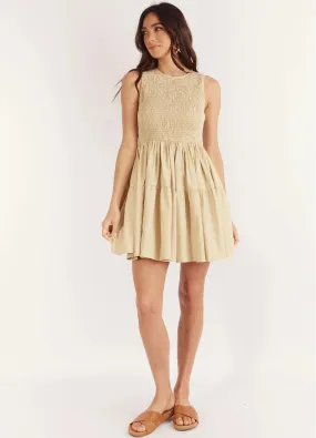 Girl and the Sun - Sleeveless Solange Mini Dress - Sand