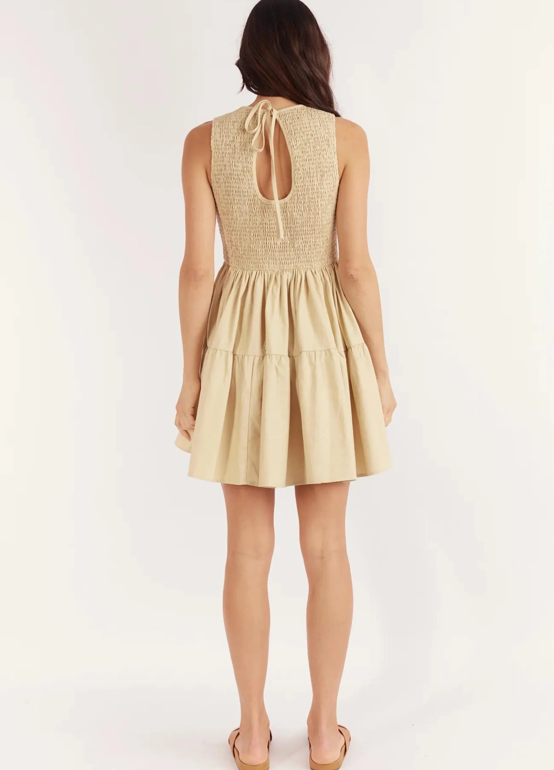 Girl and the Sun - Sleeveless Solange Mini Dress - Sand