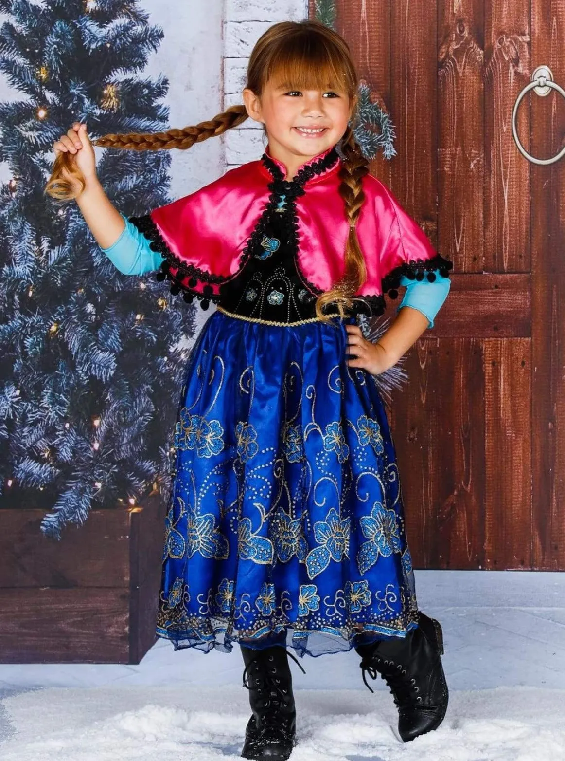 Girls Little Ice Queen Costume Dress