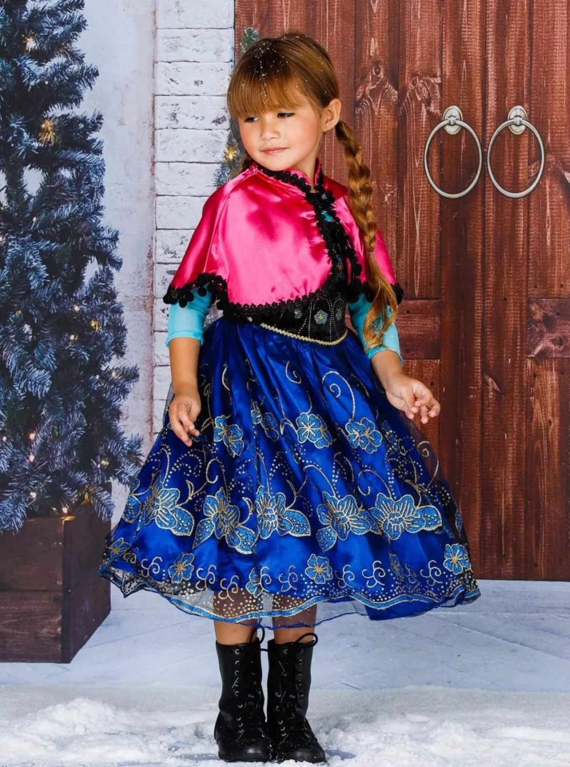 Girls Little Ice Queen Costume Dress