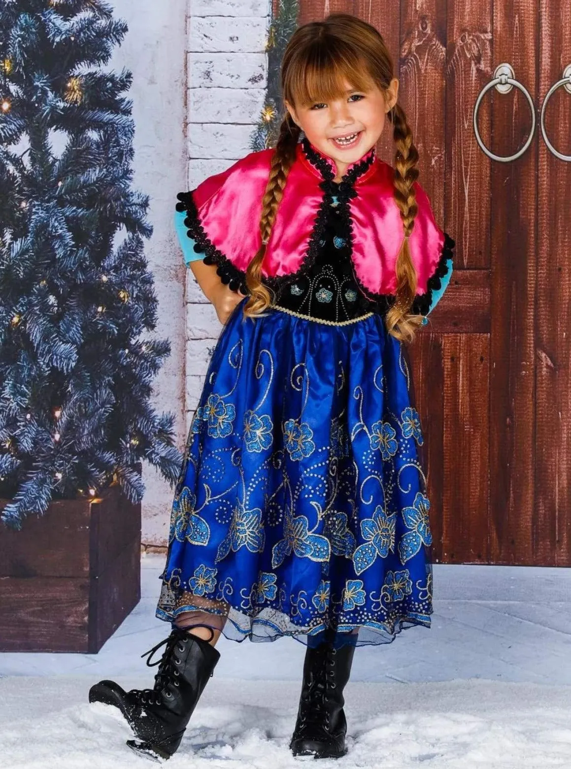 Girls Little Ice Queen Costume Dress