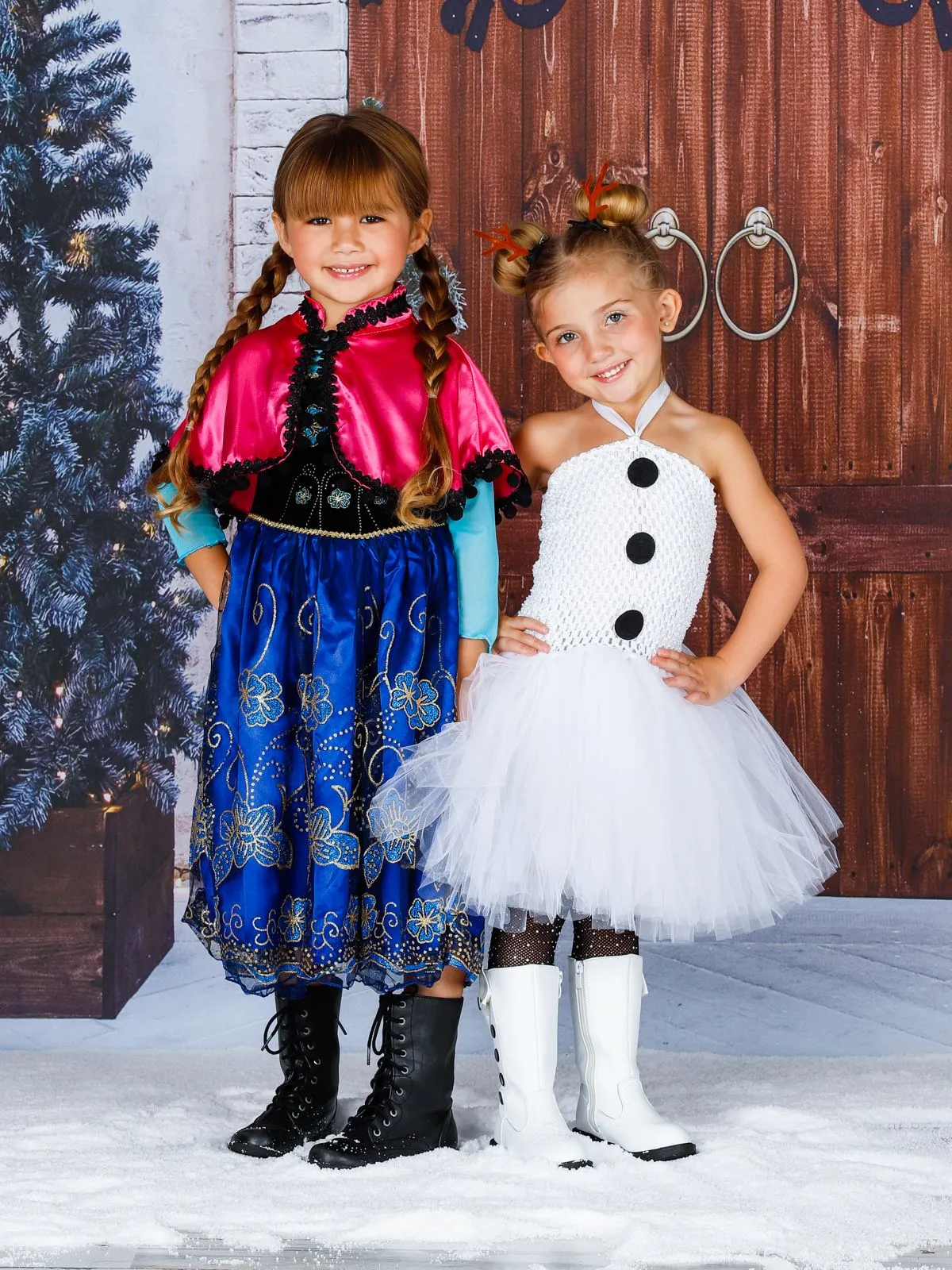 Girls Little Ice Queen Costume Dress